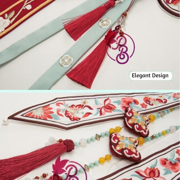 Floral Embroidered Maxi Gown Pearl | Women Traditional Wedding Prom Dress - Picture 10 of 11